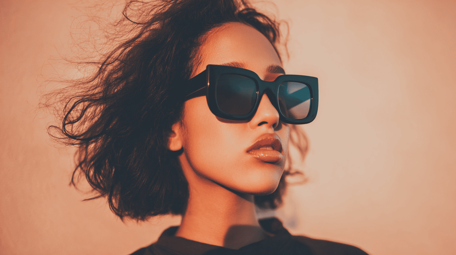 Editorial fashion mulher com óculos escuro